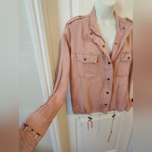 Rails | Rowen Collins Anorak Military Linen Blend in Rose Dust | Sz M | Like New - Picture 5 of 10